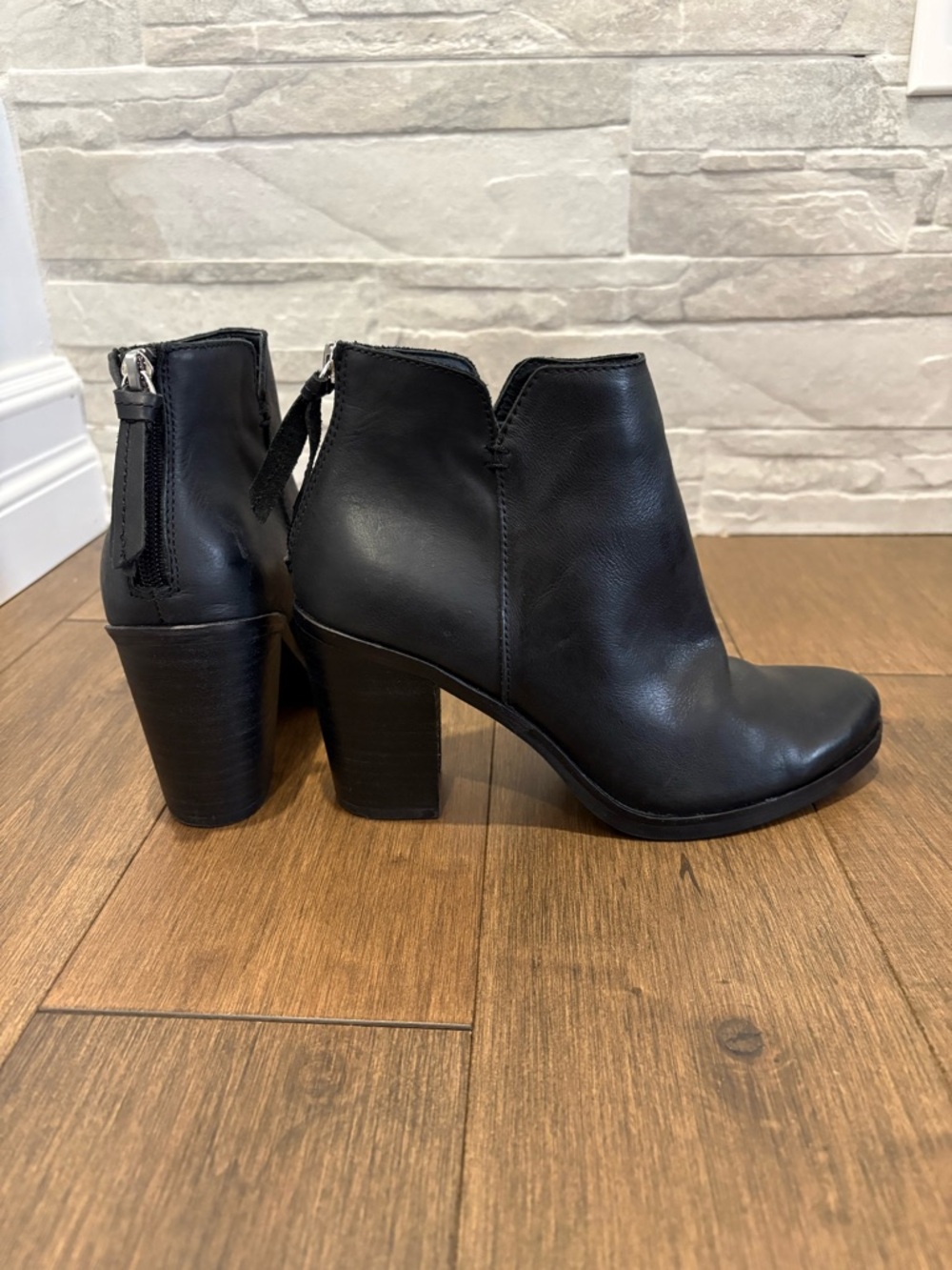 Nordstrom BP leather ankle boot Block heel
